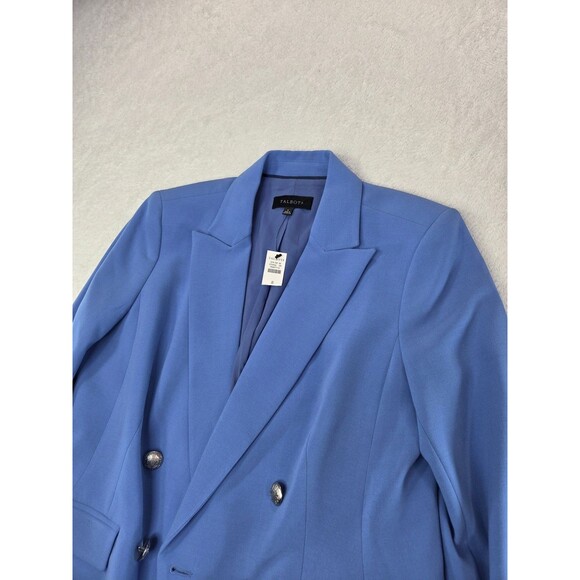 Talbots Jackets & Blazers - Talbots Blue Double Breasted Blazer Size 8 Silver Crest Buttons New With Tags